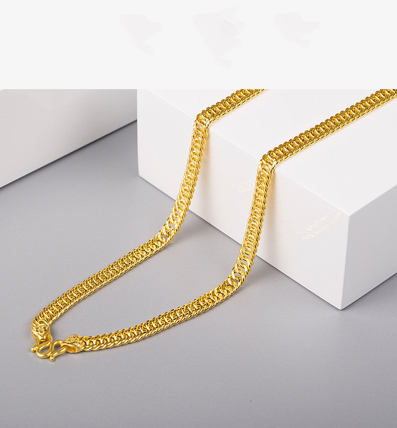 18K Gold Plated Necklace Men's Gold Plated Men's Necklace