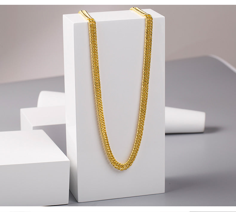 18K Gold Plated Necklace Men's Gold Plated Men's Necklace