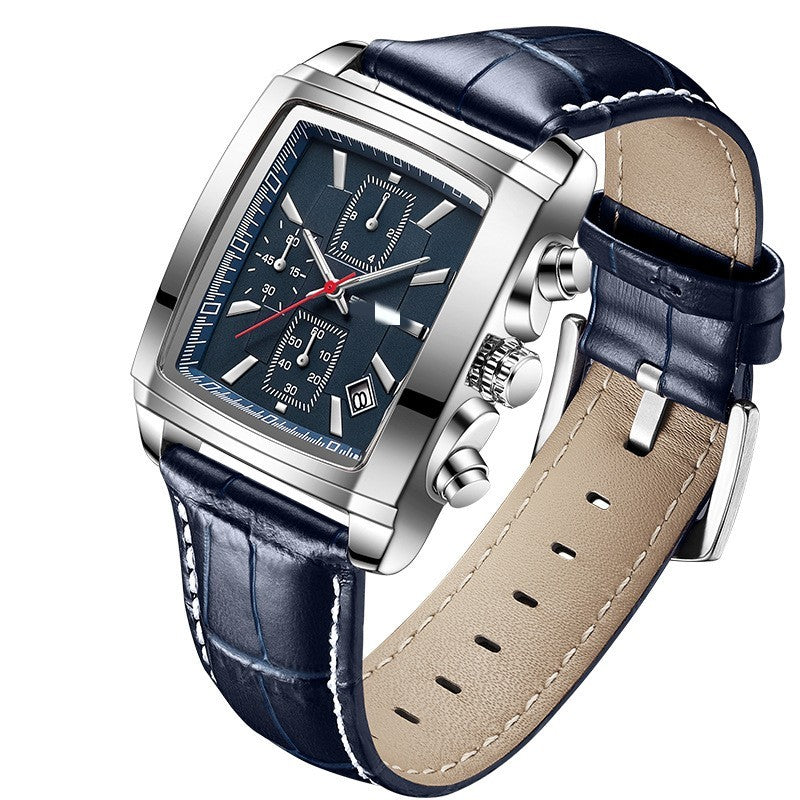 Fashionable Men's Quartz Watch with Needle Belt Design