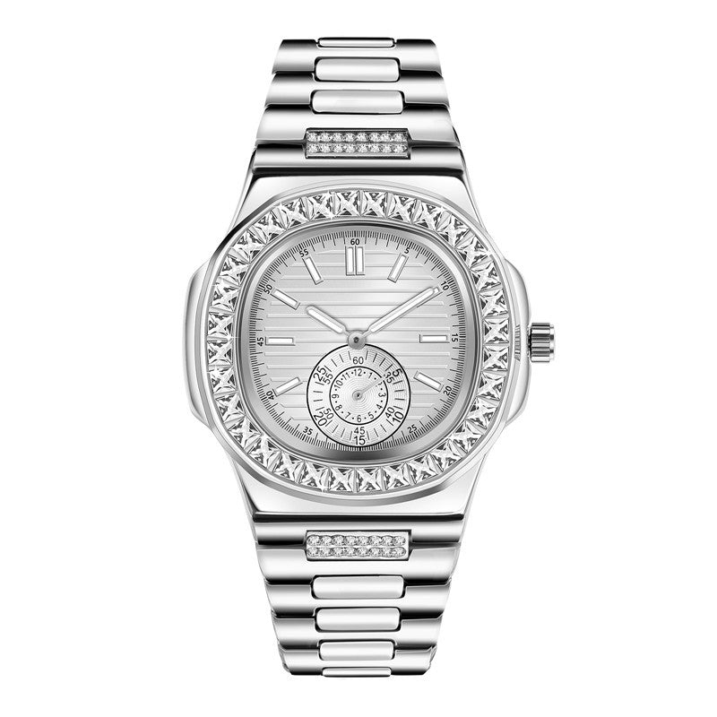 Luxury Diamond-Accented Men's Fashion Watches