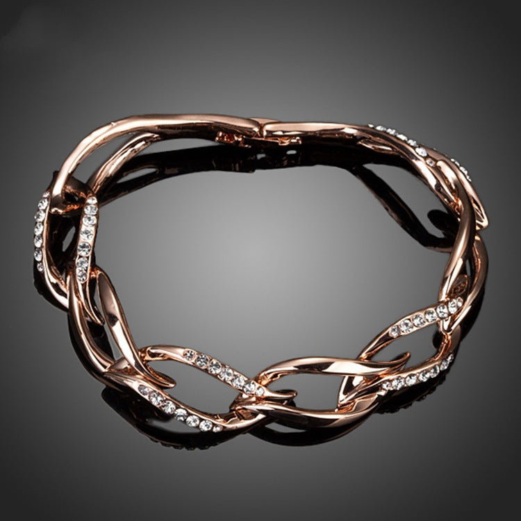 18K rose gold plated female bracelet