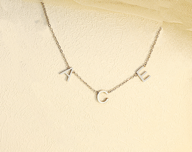 Stainless Steel Alphabet One Name Necklace