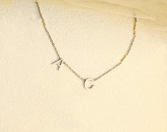 Stainless Steel Alphabet One Name Necklace